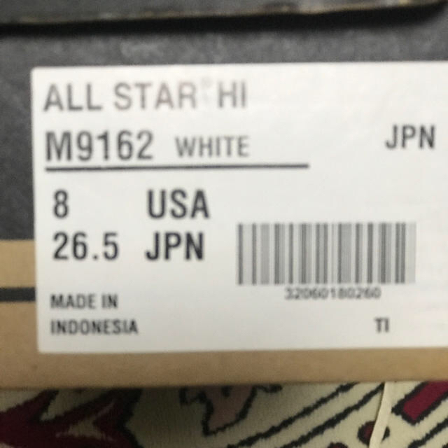 CONVERSE(コンバース)のコンバース　ALL STAR HI M9162 white箱付き メンズの靴/シューズ(スニーカー)の商品写真