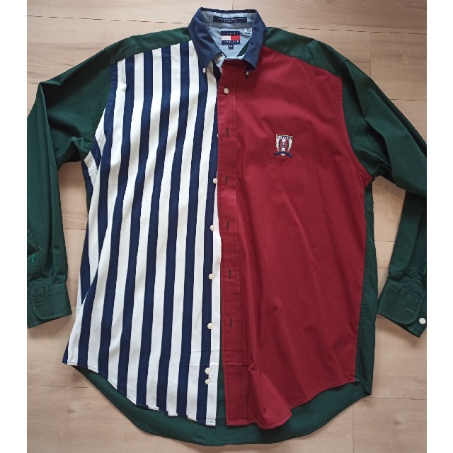 TOMMY HILFIGER(トミーヒルフィガー)の【超レア美品】TOMMY HILFIGER シャツジャケ 長袖シャツL メンズのトップス(シャツ)の商品写真