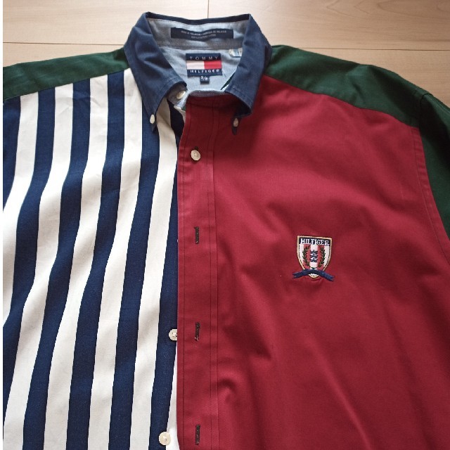 TOMMY HILFIGER(トミーヒルフィガー)の【超レア美品】TOMMY HILFIGER シャツジャケ 長袖シャツL メンズのトップス(シャツ)の商品写真