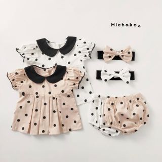 ★新品★ドット柄3点セット　女の子　春夏(ブラウス)