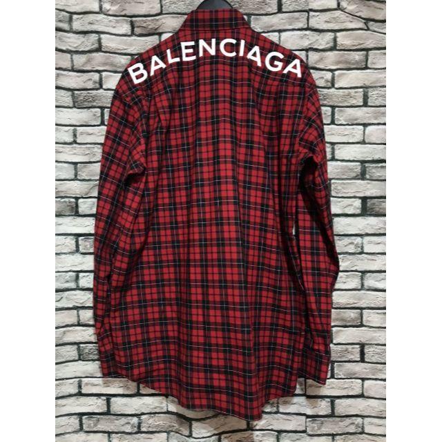 Balenciaga(バレンシアガ)のバレンシアガ★18SSバックロゴボタンダウンチェックシャツ メンズのトップス(シャツ)の商品写真