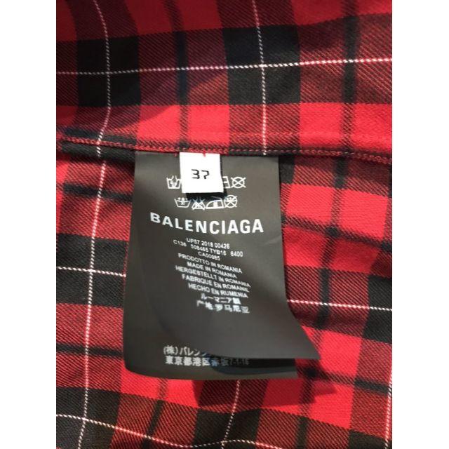 Balenciaga(バレンシアガ)のバレンシアガ★18SSバックロゴボタンダウンチェックシャツ メンズのトップス(シャツ)の商品写真