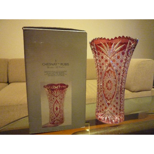 クリスタルダルク新品花瓶 高さ28㎝ Cristal D'Arques