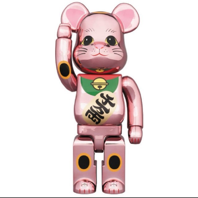 BE@RBRICK 招き猫 桃金メッキ 400％