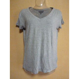 トップショップ(TOPSHOP)のTOP SHOP トップショップ Vネック 半袖 Tシャツ グレー(Tシャツ(半袖/袖なし))