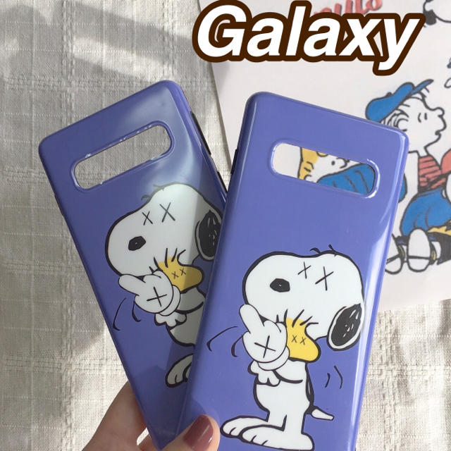 Galaxy S10 S10 スヌーピー スマホケースパープル の通販 By 青い雑貨 ラクマ