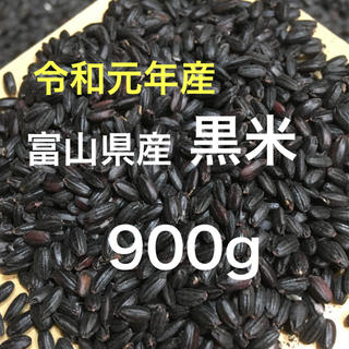 富山県産 古代米 黒米(紫黒米) 900g(米/穀物)