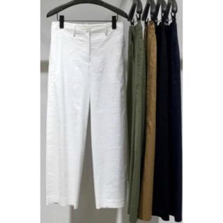 セオリー(theory)のTheory 18SS リネンストレート型パンツ ホワイト(カジュアルパンツ)