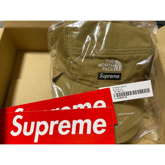 supreme north face camp cap gold