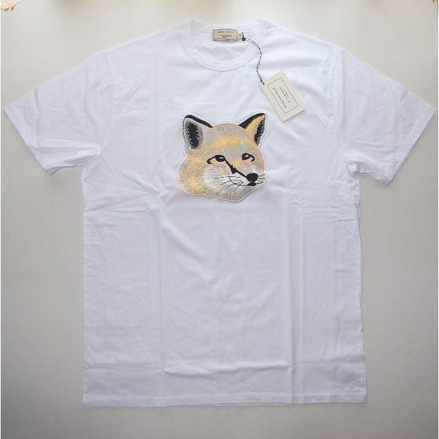 maison kitsune pastel fox head tシャツ L