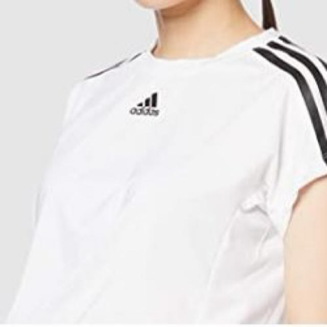 adidas(アディダス)のアディダス　サイズタイ　レディース　Tシャツ レディースのトップス(Tシャツ(半袖/袖なし))の商品写真