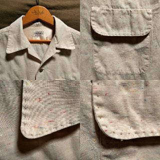 50s ダブルフラップ ハンドステッチ カスリ ネップシャツ PENNEY'S