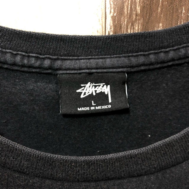 激レア【STUSSY】半袖Tシャツ メキシコ製 ビッグロゴ 大きめサイズ 黒