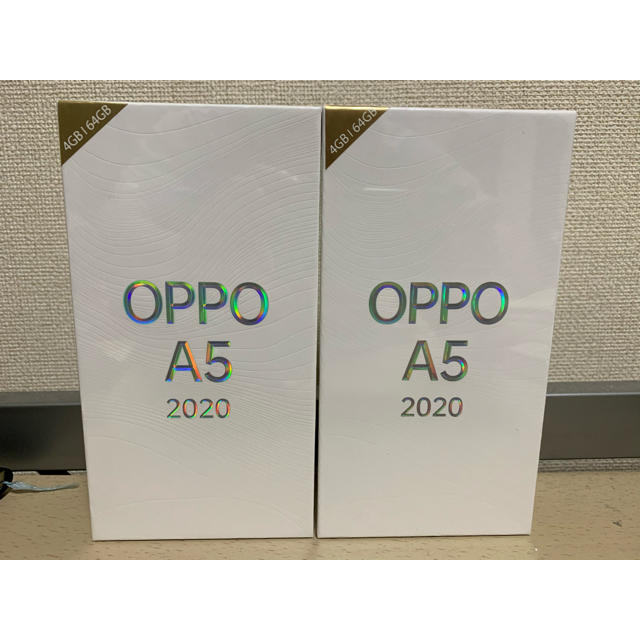 スマートフォン本体OPPO A5 2020blue/ green 2台セットsimフリー新品未開封