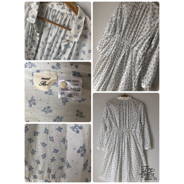 nest Robe(ネストローブ)の【美品】ネストローブ♡花柄前開きワンピ レディースのワンピース(ロングワンピース/マキシワンピース)の商品写真