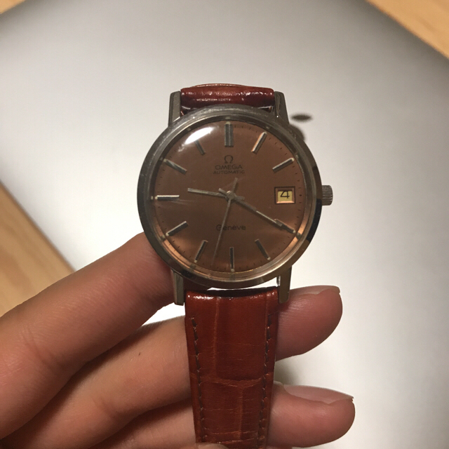 OMEGA(オメガ)のfillmart様専用 OMEGA ジュネーヴ Geneve自動巻 ピンク文字盤 メンズの時計(腕時計(アナログ))の商品写真