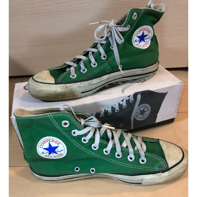 CONVERSE(コンバース)のUSA製　コンバースオールスター　グリーン　箱付 メンズの靴/シューズ(スニーカー)の商品写真