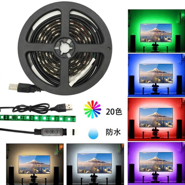 LED テープライト SMD 5050 RGB LEDテープ USB 100CM インテリア/住まい/日用品のライト/照明/LED(その他)の商品写真