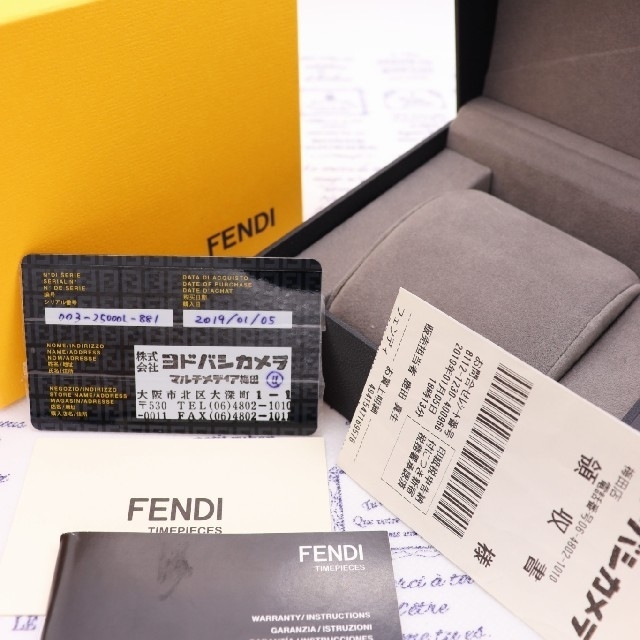付属品完備【未使用品】FENDI 25000L/ダイヤ12P 2019年購入品