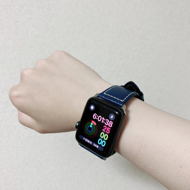 Fullmosa Apple Watch ネイビーベルト メンズの時計(腕時計(デジタル))の商品写真