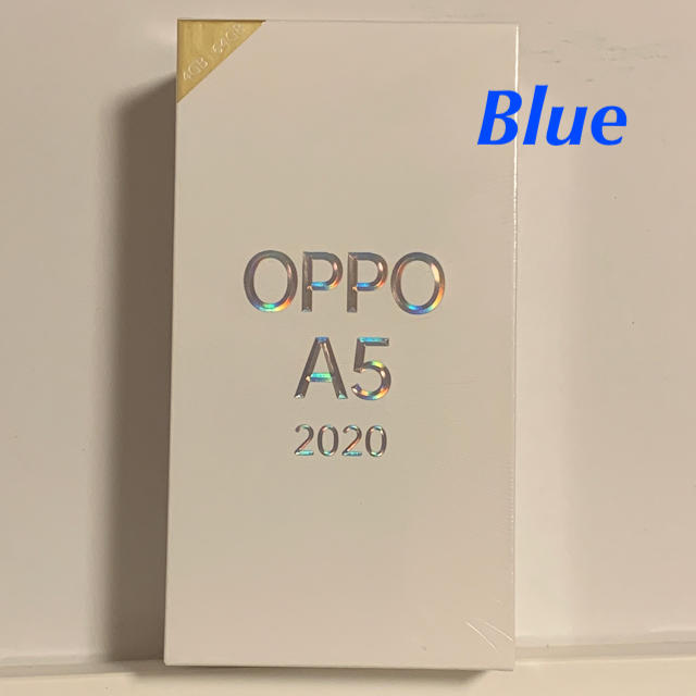 OPPO A5 2020 Blue simフリー　新品未使用未開封 スマホ/家電/カメラのスマートフォン/携帯電話(スマートフォン本体)の商品写真
