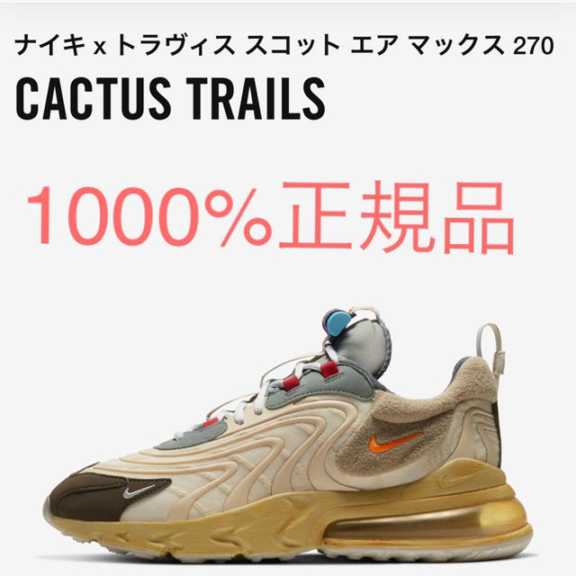 メンズTRAVIS SCOTT×NIKE AIR MAX 270 25センチ