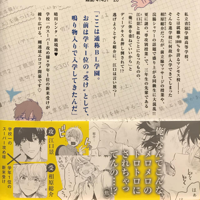 BL《全員起立！私立BL学園高等学校》晴川シンタ エンタメ/ホビーの漫画(ボーイズラブ(BL))の商品写真