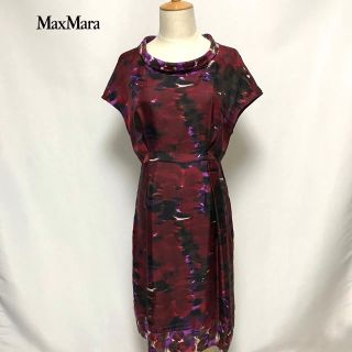 マックスマーラ(Max Mara)のマックスマーラ　MaxMara ワンピース  カットソー　レディース　シルク(ひざ丈ワンピース)