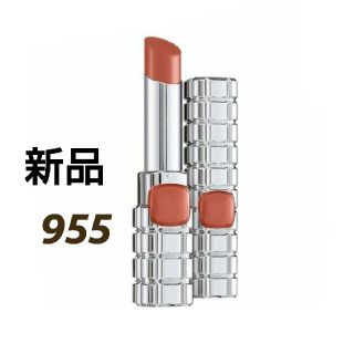 ロレアルパリ(L'Oreal Paris)のロレアルパリシャインオンリップ955 ティーペッシェ ピーチティーブラウン(口紅)