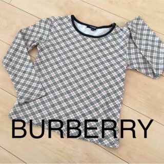 バーバリー(BURBERRY)のバーバリー 130 チェック柄 ロンT(Tシャツ/カットソー)