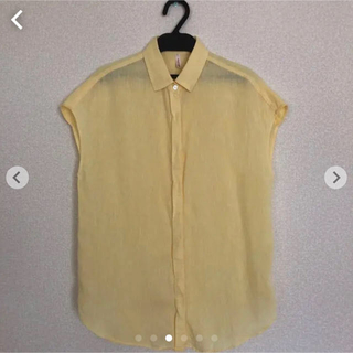 イネド(INED)の✴︎ maruさま専用✴︎ined リネン100  フレンチスリーブシャツ(シャツ/ブラウス(半袖/袖なし))