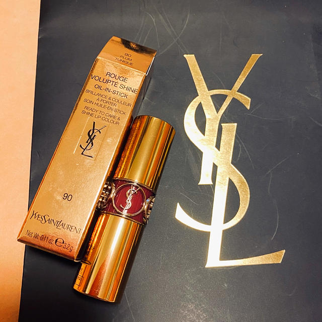 Yves Saint Laurent Beaute(イヴサンローランボーテ)の【限定色】【イブ・サンローラン】YSL ルージュボリュプテシャイン No.90 コスメ/美容のベースメイク/化粧品(口紅)の商品写真