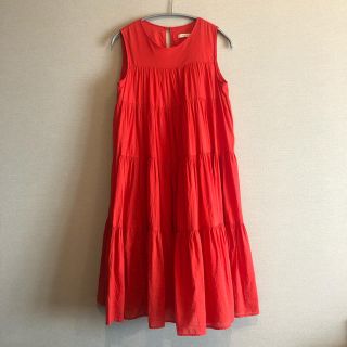 フリークスストア(FREAK'S STORE)のFREAK’S STORE ノースリーブワンピース/FREE/コットン/RED(ひざ丈ワンピース)