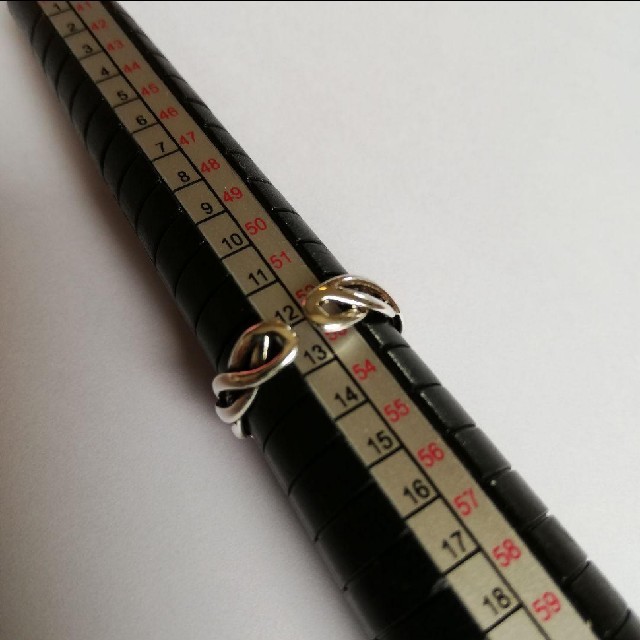新品 あま編み チェーンリング フリーサイズ サムリング メンズピンキー 韓国 レディースのアクセサリー(リング(指輪))の商品写真