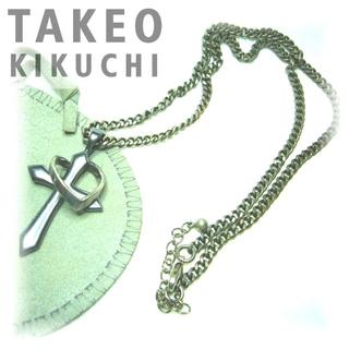 タケオキクチ(TAKEO KIKUCHI)の★タケオキクチ★ハート十字架クロスネックレス★TAKEOKIKUCHI★シルバー(ネックレス)