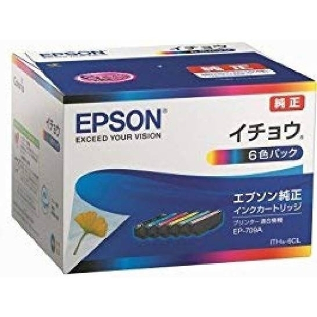 エプソン イチョウ 6色パック   EPSONインクカートリッジ スマホ/家電/カメラのPC/タブレット(PC周辺機器)の商品写真