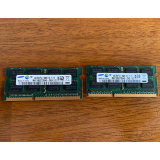 サムスン(SAMSUNG)のSamsungノートPC用メモリーS.O.DIMM DDR3 PC3 4GB×2(PCパーツ)