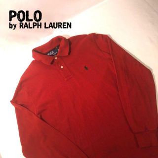 ポロラルフローレン(POLO RALPH LAUREN)のポロバイラルフローレン 刺繍 ポロシャツ レッド 内側チェック装飾(ポロシャツ)