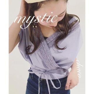 ミスティック(mystic)の新作🍒¥5940【mystic】カシュクールレースブラウス (シャツ/ブラウス(半袖/袖なし))