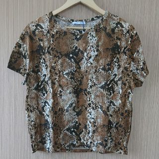 ザラ(ZARA)のZARA パイソン柄Ｔシャツ(Tシャツ(半袖/袖なし))