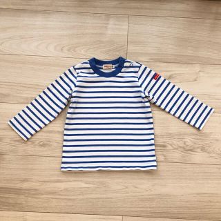 ミキハウス(mikihouse)の【mai様ご購入】ボーダー長袖シャツ＋ロンパース２点セット(シャツ/カットソー)