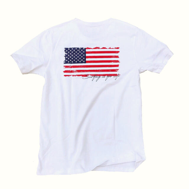 THE NORTH FACE(ザノースフェイス)の西海岸系☆アメリカンフラッグバックプリントTシャツ　Sサイズ　ディーゼル メンズのトップス(Tシャツ/カットソー(半袖/袖なし))の商品写真