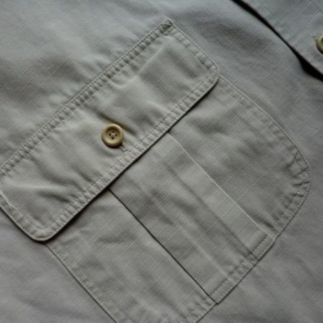 ビームス BEAMS ■ ポケット付き・長袖シャツ■ベージュ系■綿■ メンズ L