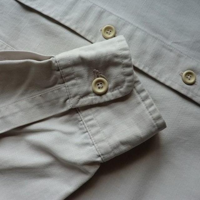 ビームス BEAMS ■ ポケット付き・長袖シャツ■ベージュ系■綿■ メンズ L