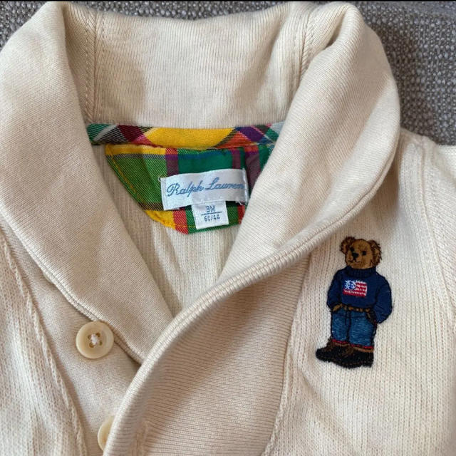 Ralph Lauren(ラルフローレン)のラルフローレン ロンパース 60 ニット ポロベア ポロ キッズ/ベビー/マタニティのベビー服(~85cm)(ロンパース)の商品写真