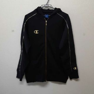 チャンピオン(Champion)のNo.14　Championのblack/goldのパーカー　Lサイズ(パーカー)