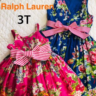 Ralph Lauren - ラルフローレン 花柄 ワンピース 100cm 3Tの