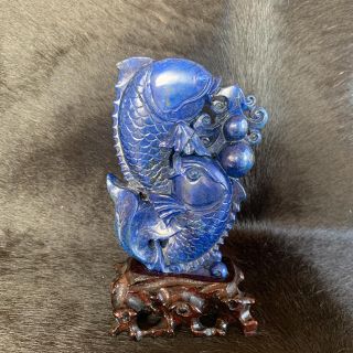 青金石 ラピスラズリ　彫刻工芸品　置き物(彫刻/オブジェ)