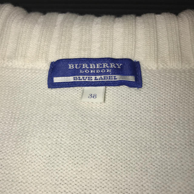 BURBERRY BLUE LABEL(バーバリーブルーレーベル)のバーバリー  白　半袖セーター レディースのトップス(ニット/セーター)の商品写真