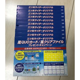 アラシ(嵐)の三ツ矢サイダー×嵐キャンペーン応募ハガキ10枚(その他)